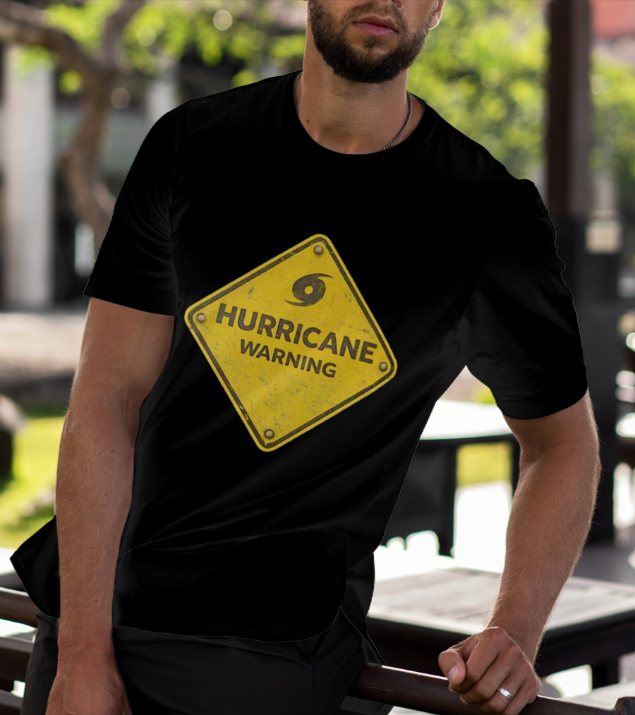 Hurricane Warning Alert Hazard Sign Weather Disaster Caution T-Shirt