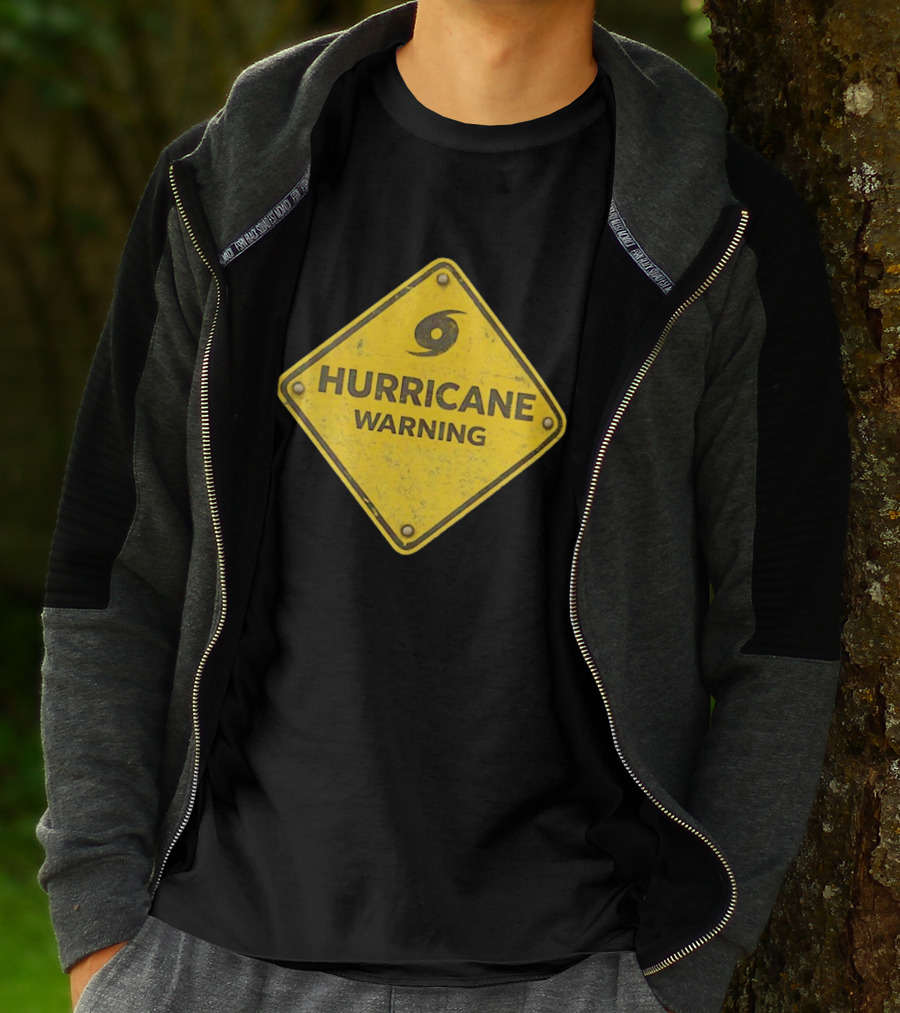 Hurricane Warning Alert Hazard Sign Weather Disaster Caution T-Shirt