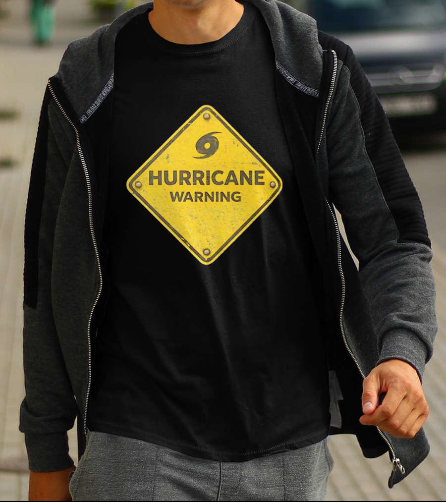 Hurricane Warning Alert Hazard Sign Weather Disaster Caution T-Shirt