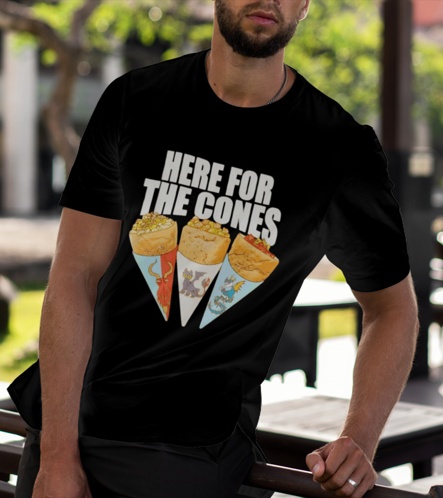 Here For The Cones Toothless How To Train Your Dragon Universal Epic Universe T-Shirt