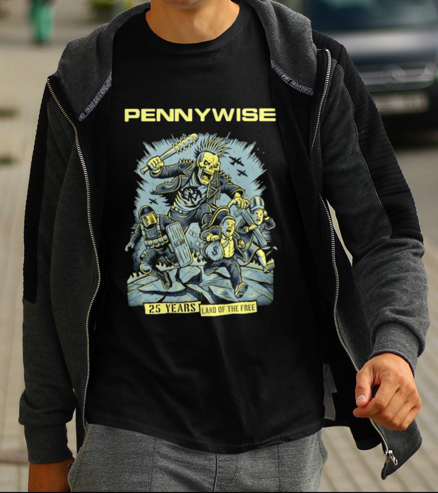 Pennywise 25 Years Land Of The Free Punk Rock Anniversary T-Shirt