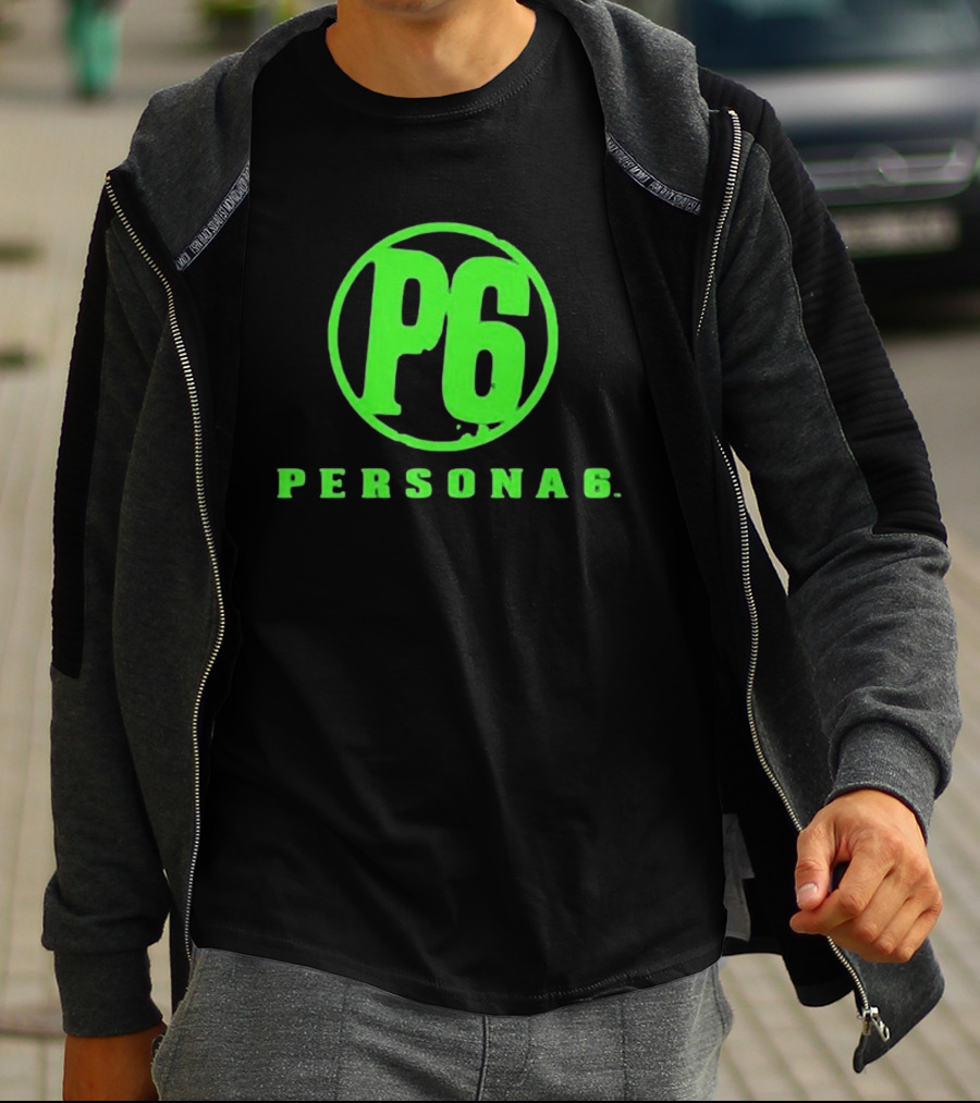 Persona 6 P6 Green Logo Commemorative T-Shirt