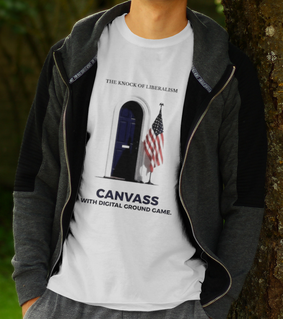S With Flag And Doorway Digital Ground Game T-Shirt