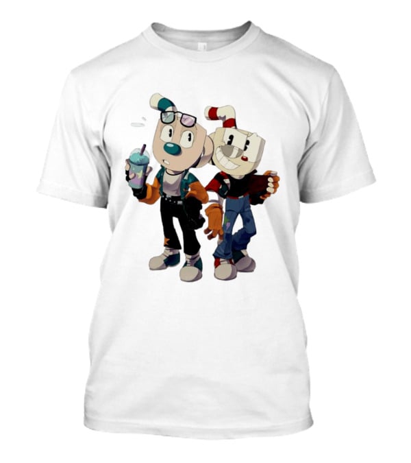 Cuphead And Man Cool Style Characters From Cuphead Video Game T-Shirt