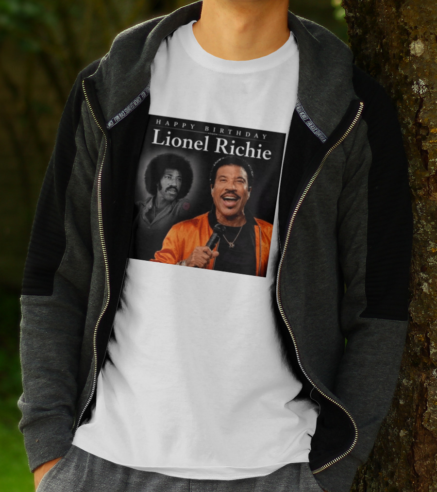 Happy Birthday Lionel Richie Vintage And Modern Singing Celebration T-Shirt