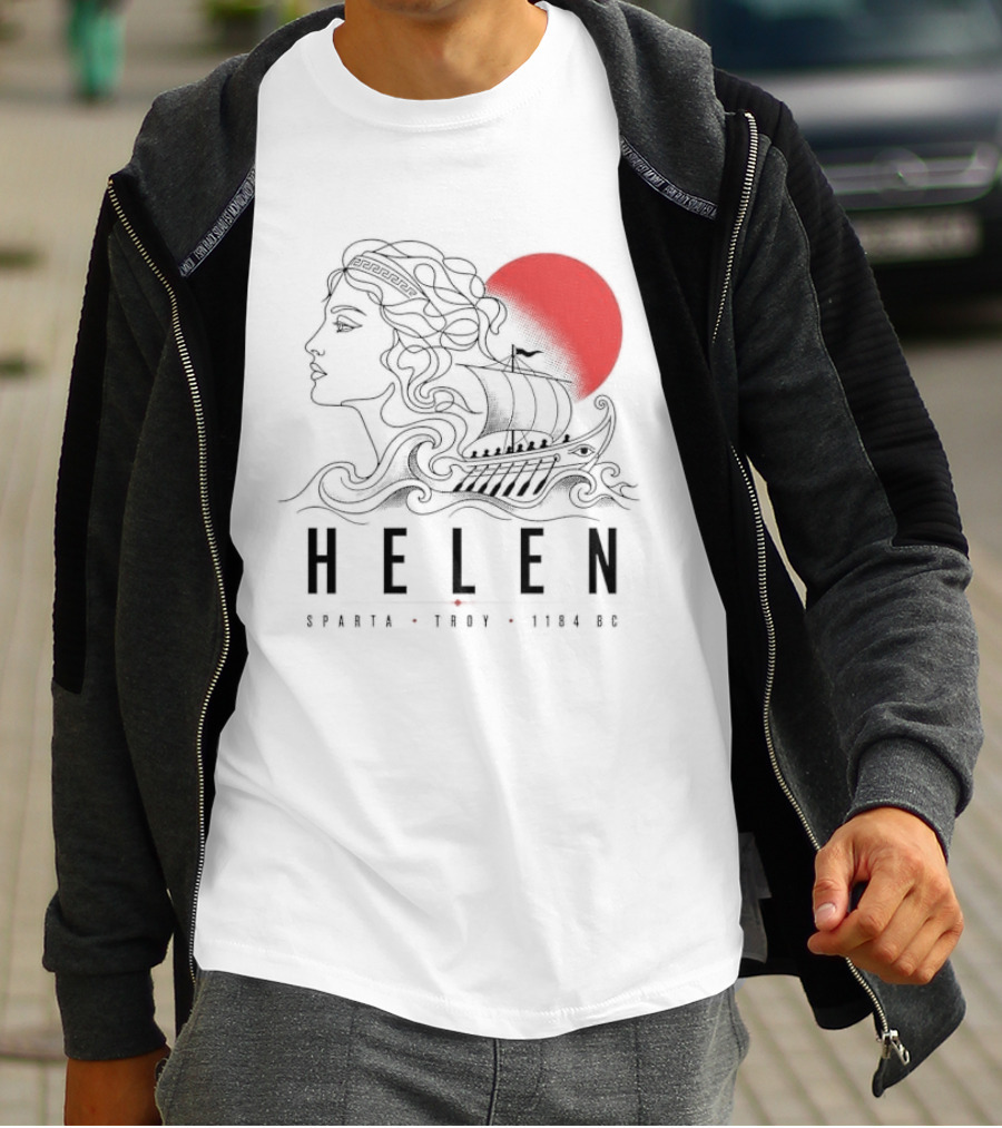 Helen Of Troy Sparta 1184 BC Greek Mythology History T-Shirt