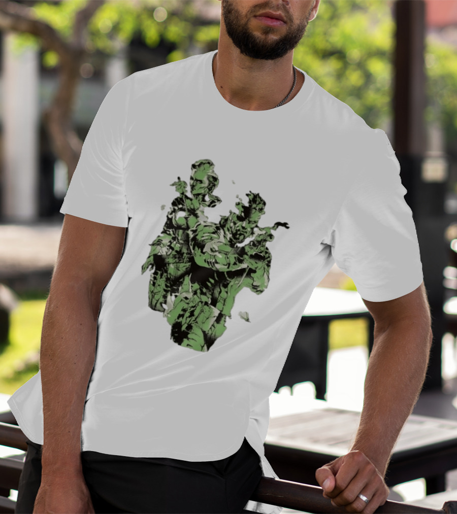 Naked Snake And The Boss Metal Solid 3 Snake Eater Iconic Duo Camouflage T-Shirt