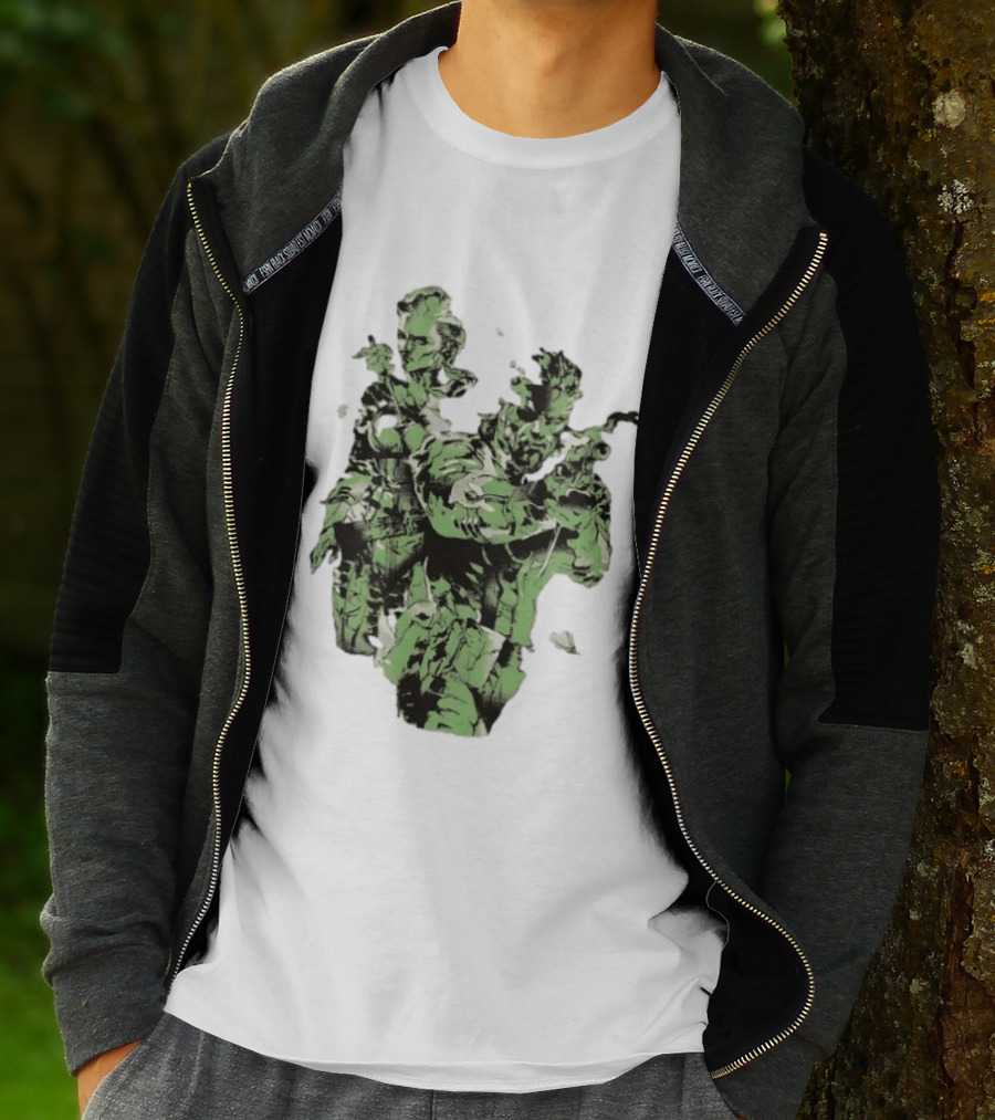 Naked Snake And The Boss Metal Solid 3 Snake Eater Iconic Duo Camouflage T-Shirt
