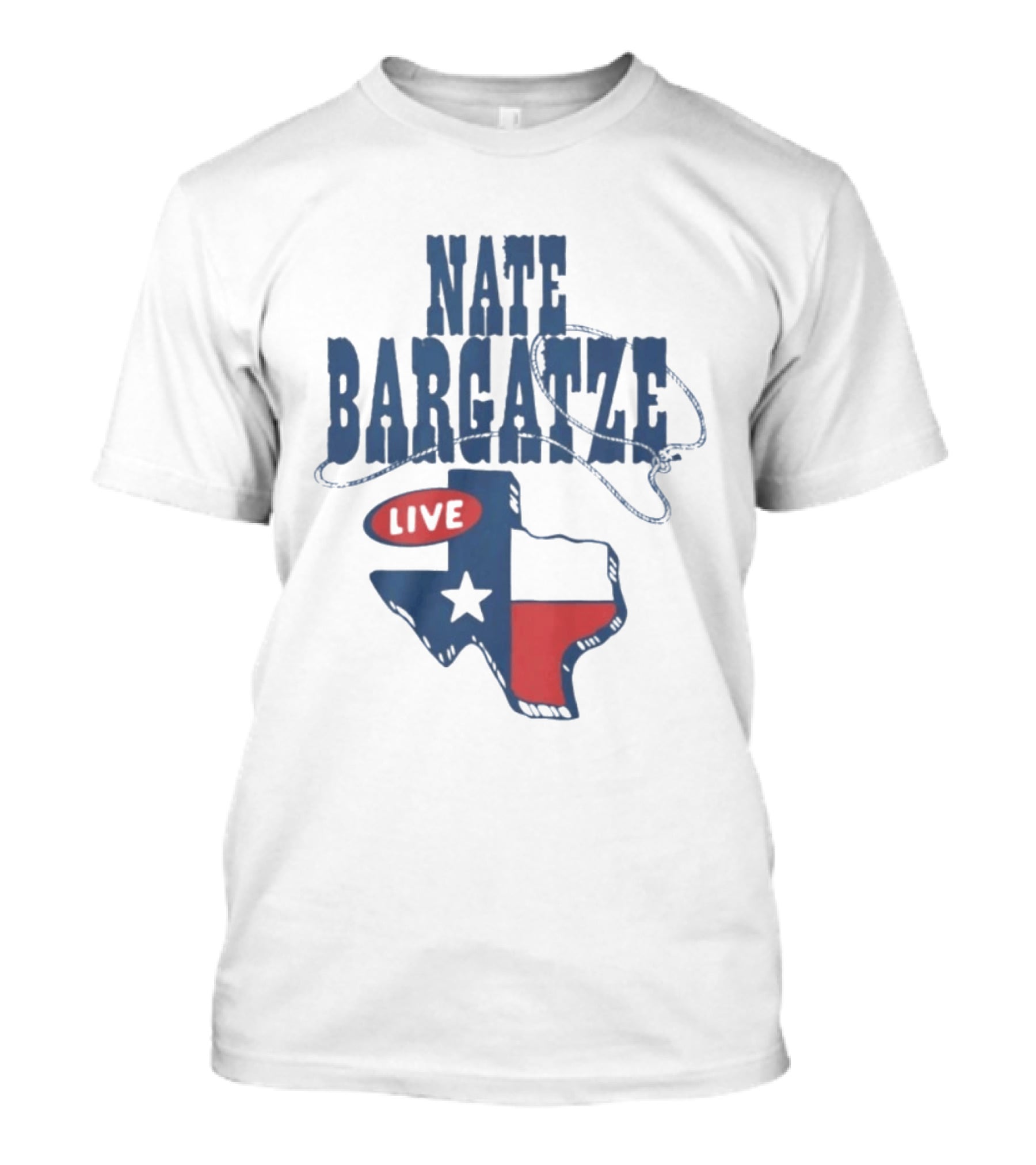 Nate Bargatze Texas Live Comedy Tour Red Blue State Star T-Shirt
