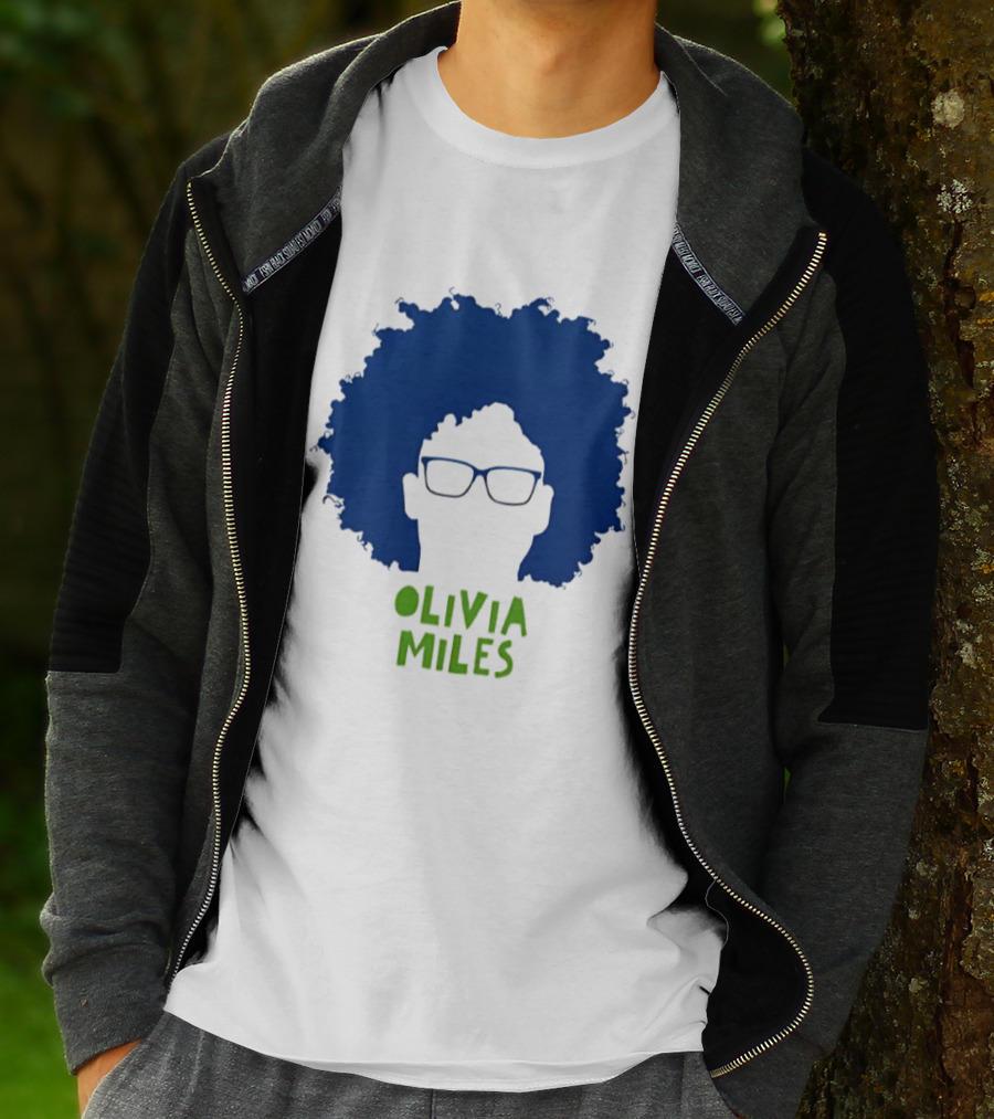 Olivia Miles Minnesota Lynx Fan Tribute Blue Afro Glasses T-Shirt
