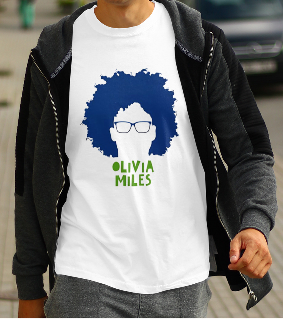 Olivia Miles Minnesota Lynx Fan Tribute Blue Afro Glasses T-Shirt