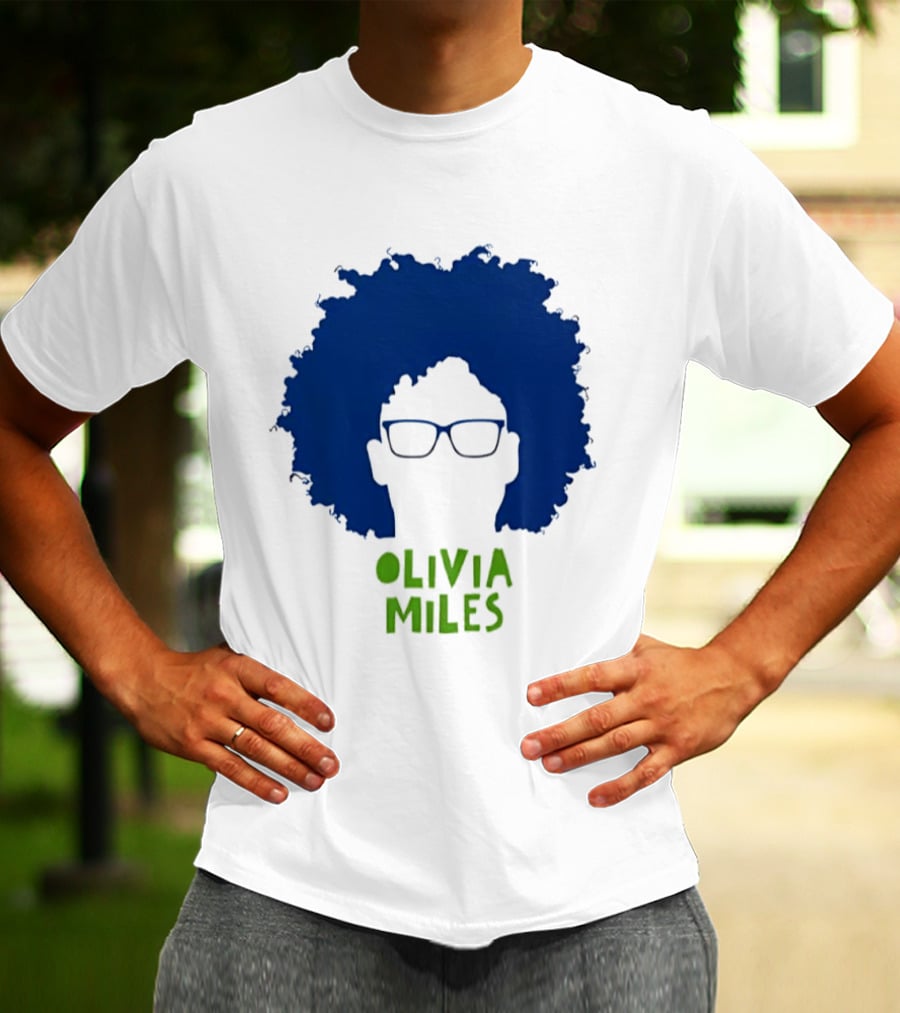 Olivia Miles Minnesota Lynx Fan Tribute Blue Afro Glasses T-Shirt