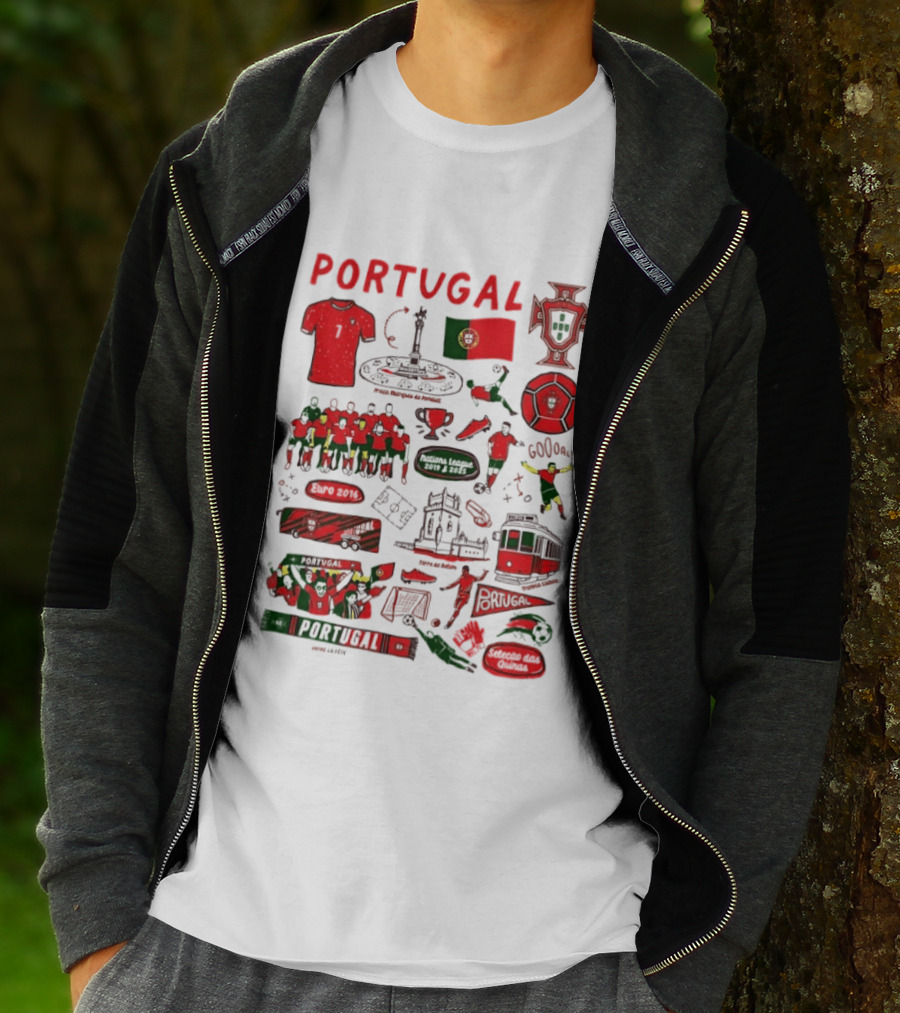 Portugal Football Team Seleção Das Quinas Euro 2016 Nations League Crest T-Shirt