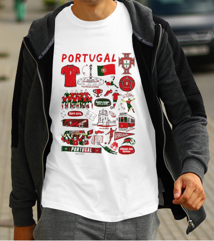 Portugal Football Team Seleção Das Quinas Euro 2016 Nations League Crest T-Shirt