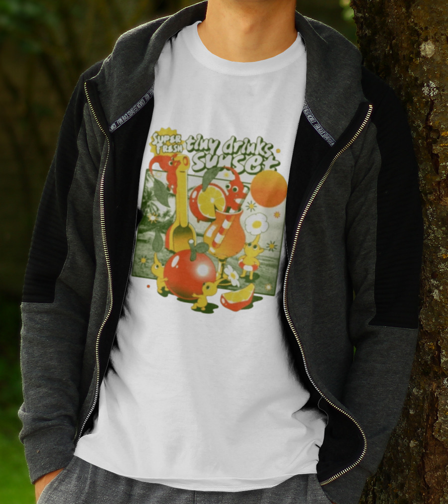 Super Fresh Tiny Drinks Sunset Pikmin Juicy Fruits Adventure T-Shirt