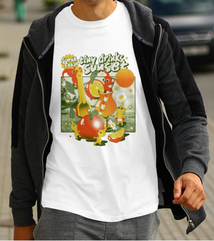 Super Fresh Tiny Drinks Sunset Pikmin Juicy Fruits Adventure T-Shirt