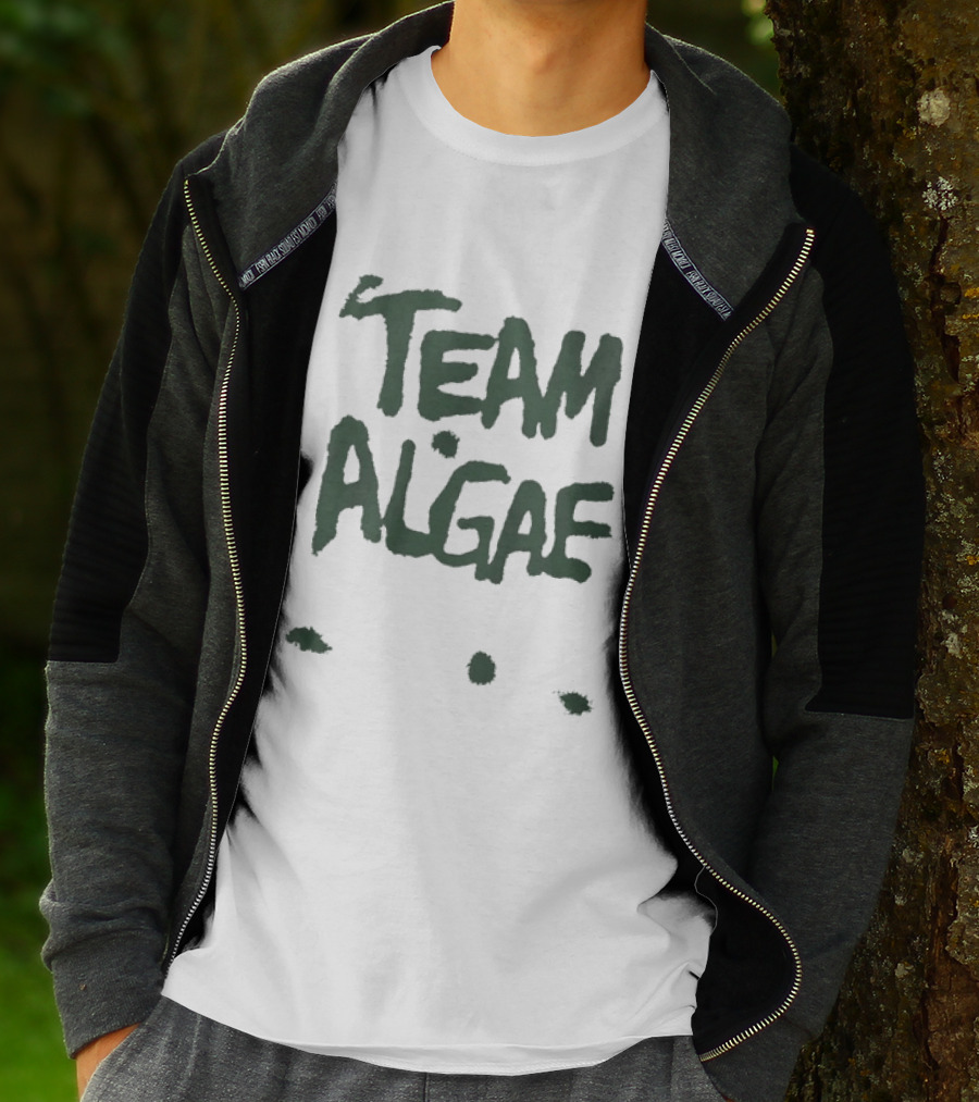 TEAM ALGAE Green Text Earthy T-Shirt