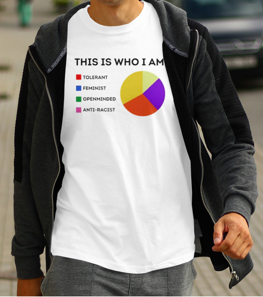 Tolerant Feminist Openminded Anti Racist Pie Chart This Is Who I Am T-Shirt