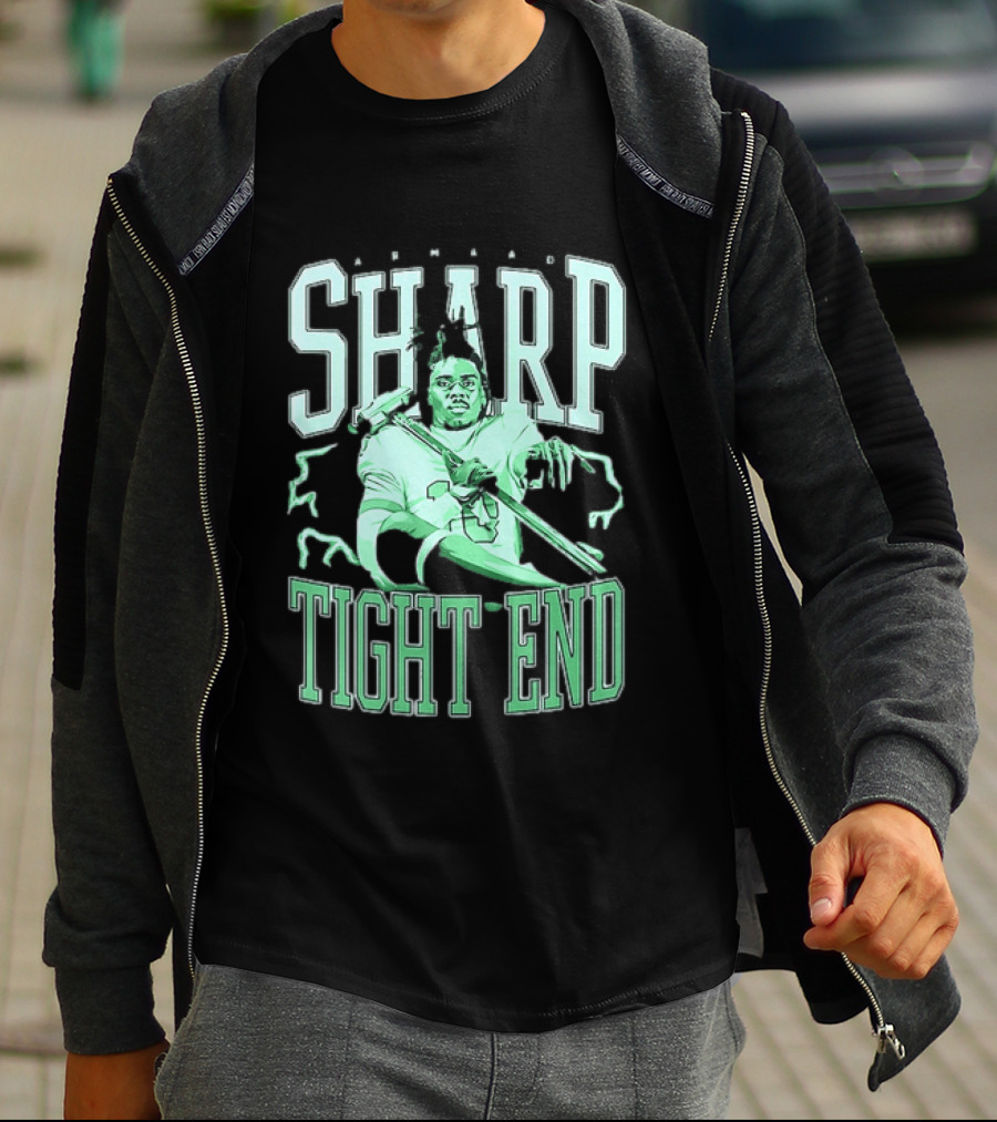 Armaad Sharp Football Player Graphic With Hammer And Electric Aura T-Shirt