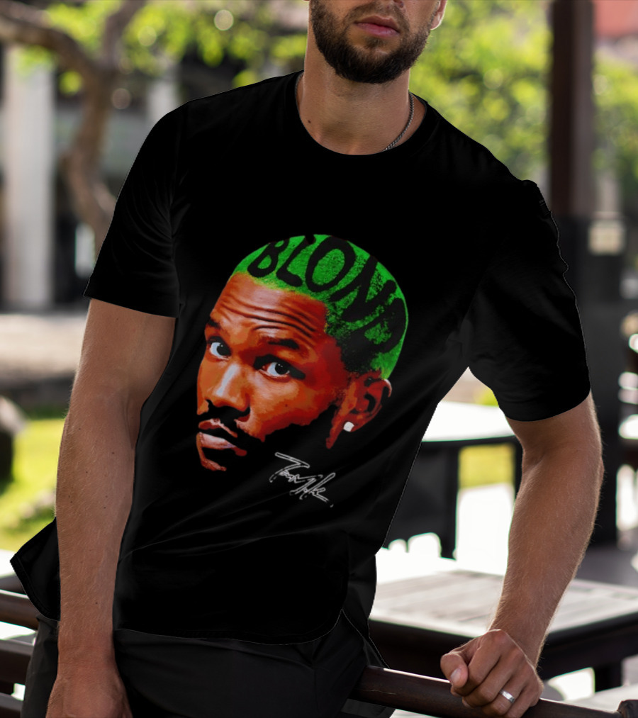 Frank Ocean Blond Album Cover Green Hair R&B Music T-Shirt