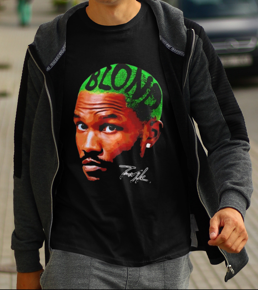 Frank Ocean Blond Album Cover Green Hair R&B Music T-Shirt