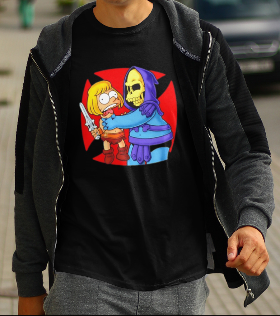 He Man Skeletor Masters Of The Universe Bart Simpson Mashup T-Shirt