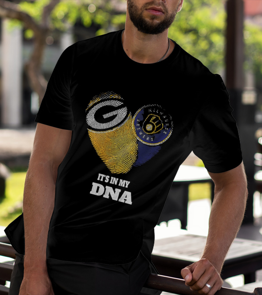 It Is In My DNA Green Bay Packers Milwaukee Brewers T-Shirt