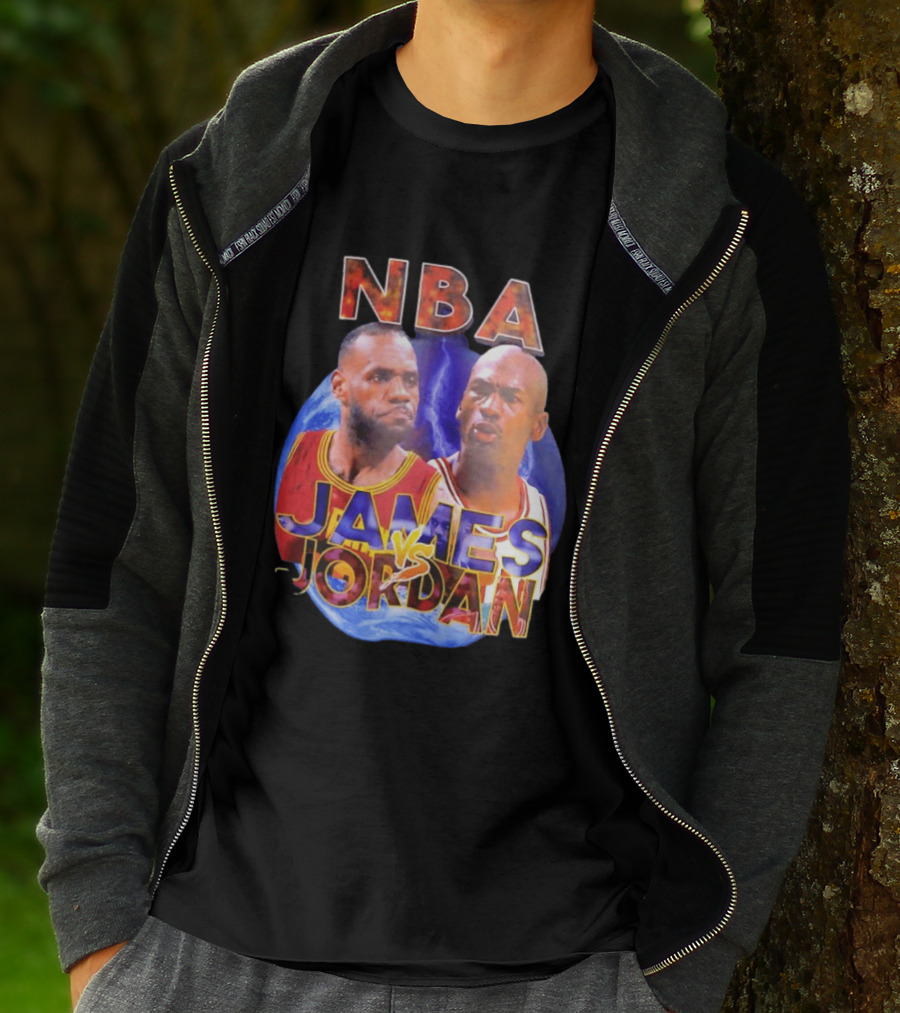 NBA LeBron James Vs Michael Jordan Cleveland Cavaliers Chicago Bulls T-Shirt