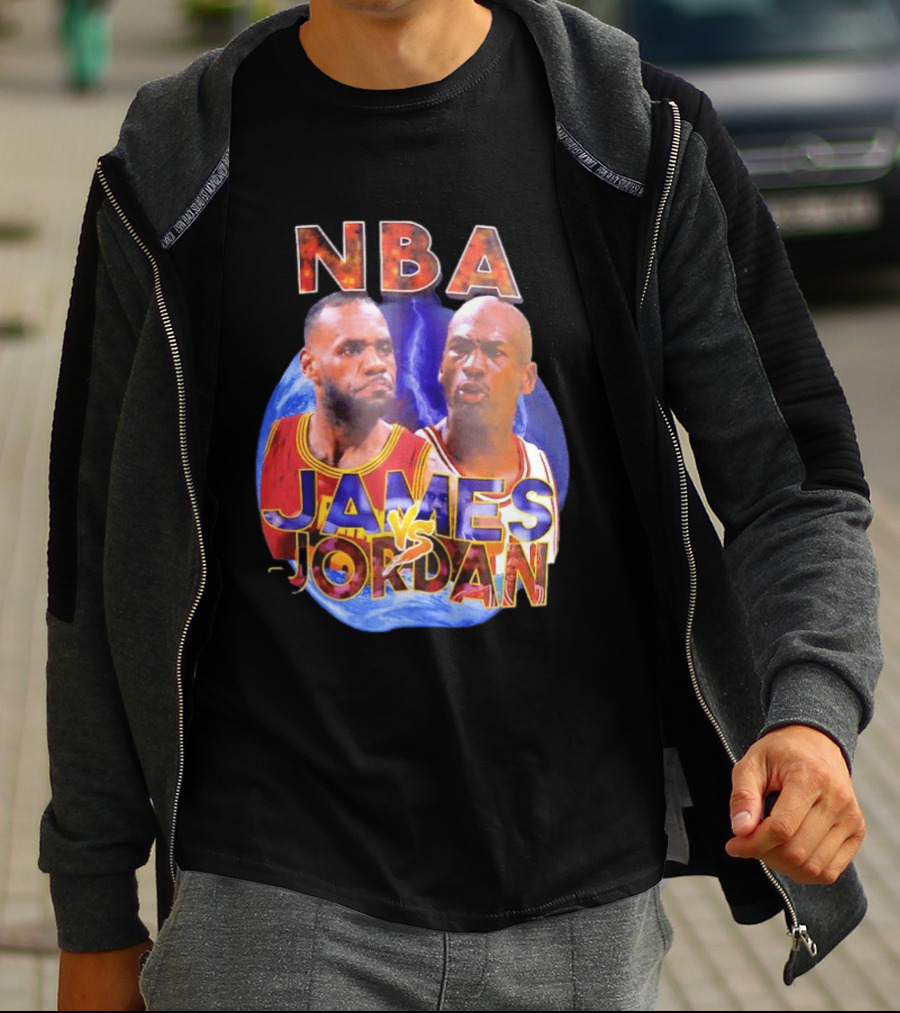 NBA LeBron James Vs Michael Jordan Cleveland Cavaliers Chicago Bulls T-Shirt