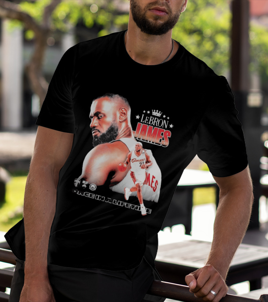 LeBron James Cleveland Cavaliers Once In A Lifetime NBA Heat Championships T-Shirt
