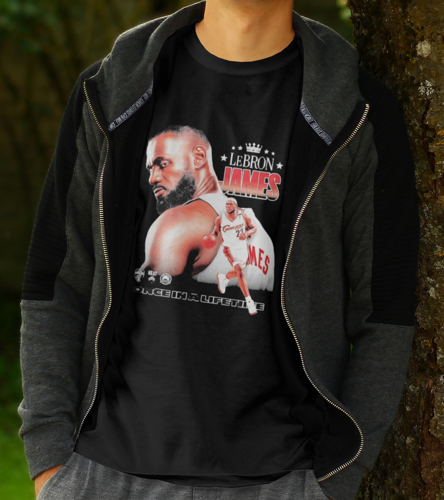 LeBron James Cleveland Cavaliers Once In A Lifetime NBA Heat Championships T-Shirt