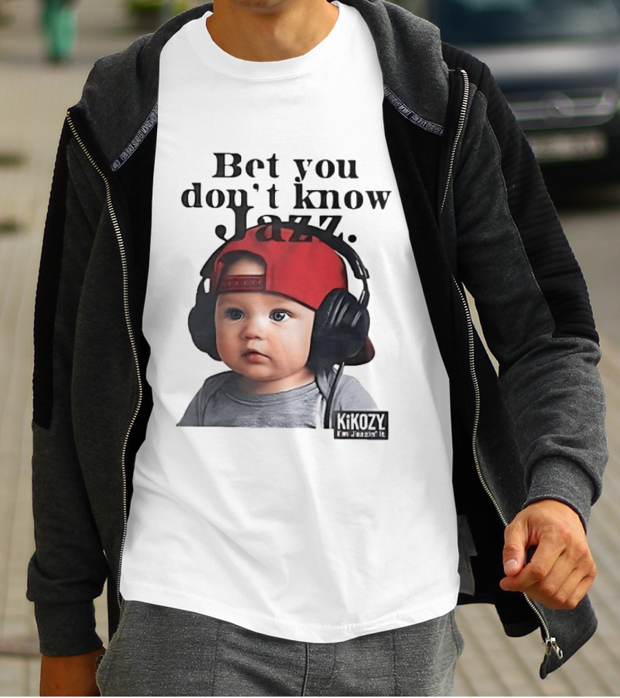 Bet You Don't Know Jazz Baby Headphones Red Cap KiKozy T-Shirt