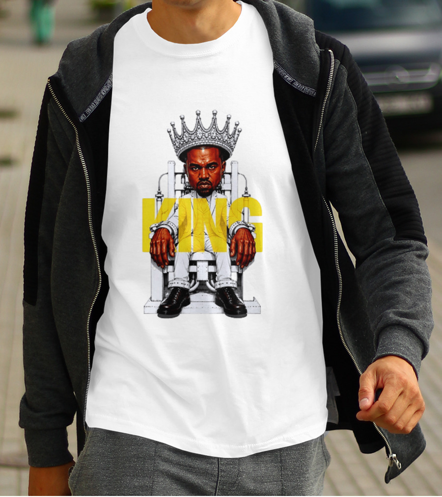 Kanye West King Chair Illustration With Crown T-Shirt