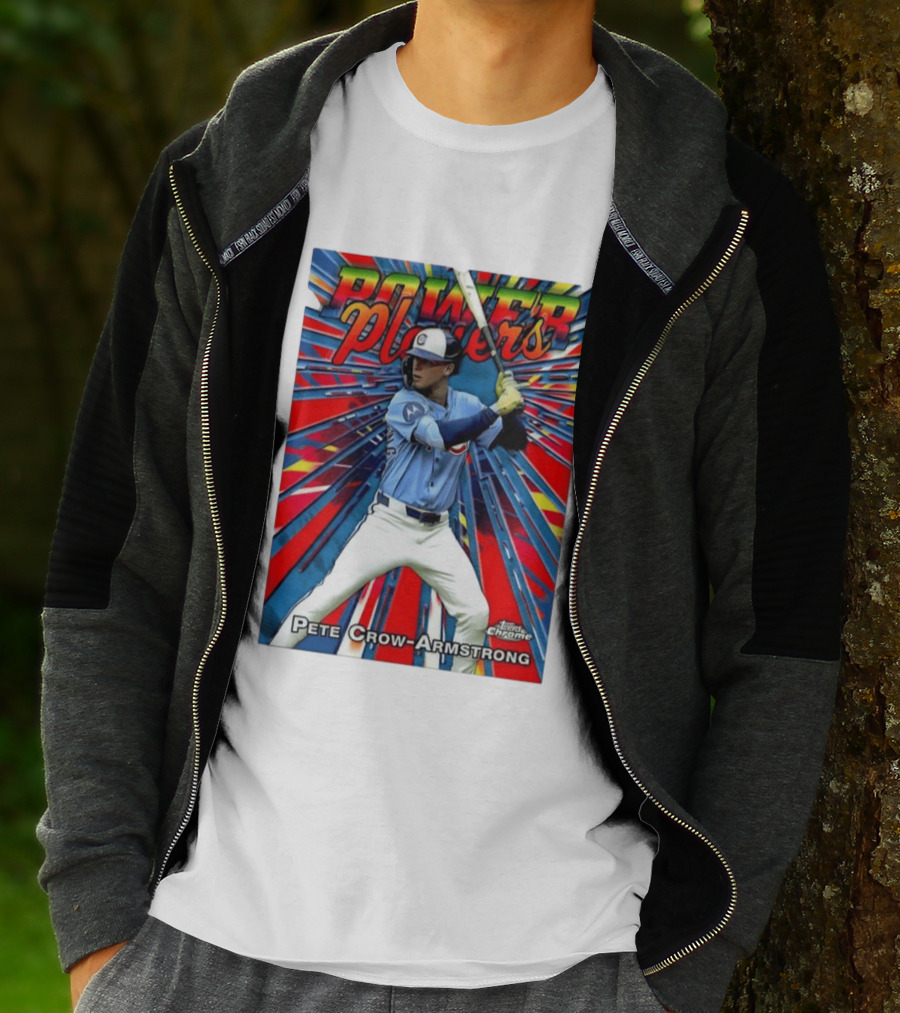 Pete Crow Armstrong Power Players Chicago Cubs Topps Chrome MLB Baseball T-Shirt