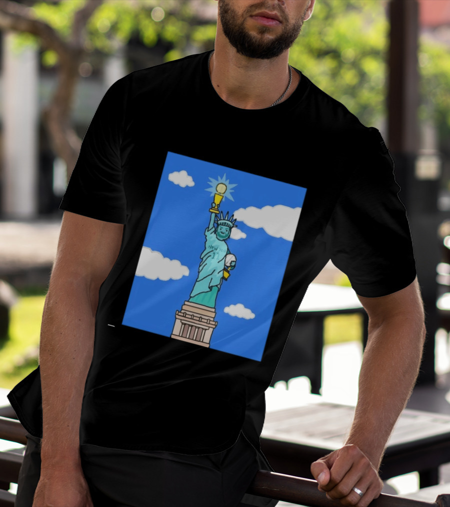 Jalen Brunson Statue Of Liberty New York 11 NBA Trophy T-Shirt