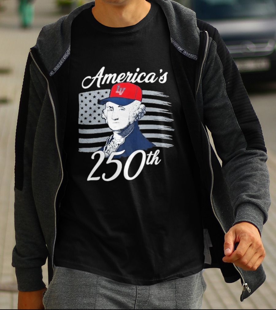 Las Vegas Aviators America's 250th George Washington LV Cap Navy T-Shirt