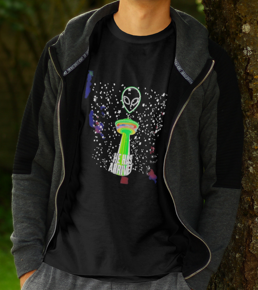 Wemby Spurs Alien He Has Arrived San Antonio Tower NBA Spurs T-Shirt