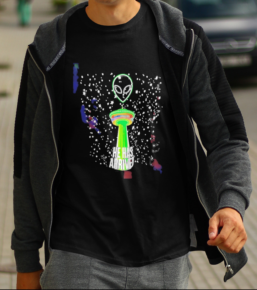 Wemby Spurs Alien He Has Arrived San Antonio Tower NBA Spurs T-Shirt