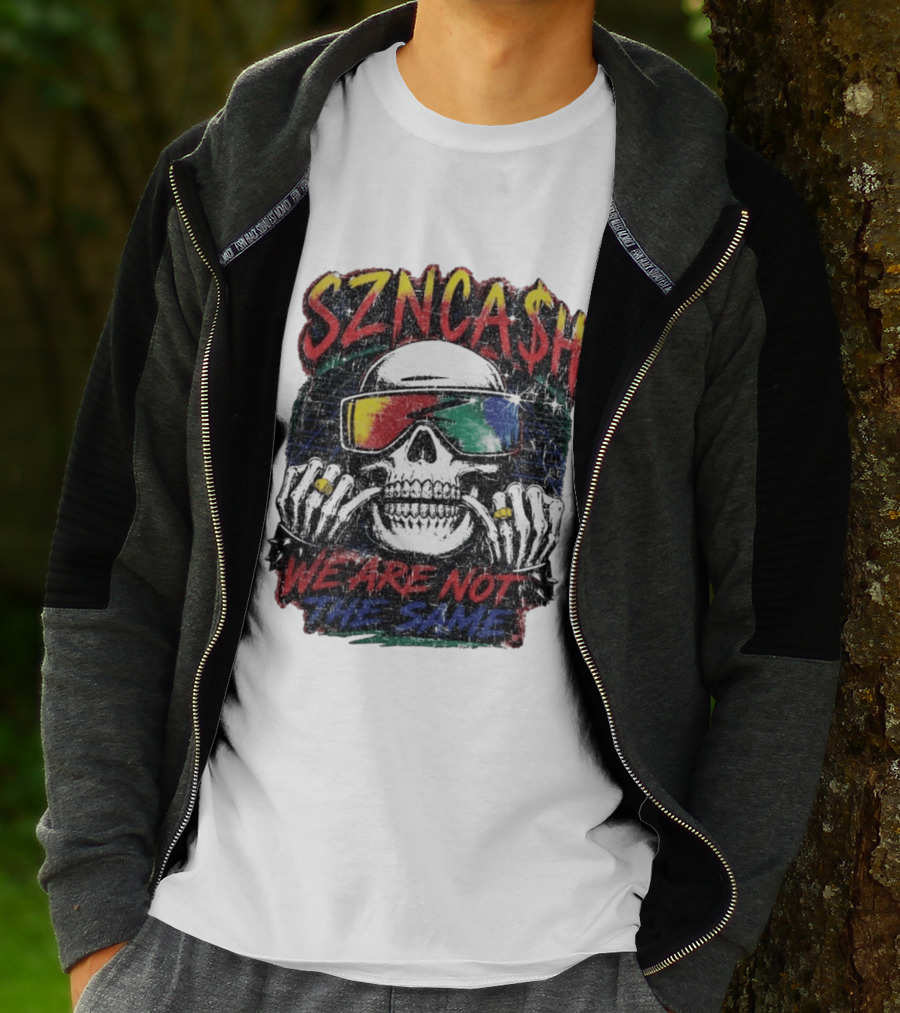SZNCA$H We Are Not The Same Skull With Sunglasses T-Shirt