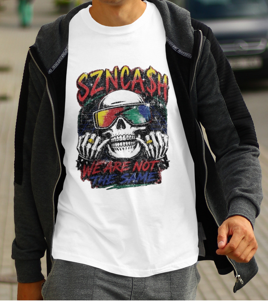 SZNCA$H We Are Not The Same Skull With Sunglasses T-Shirt