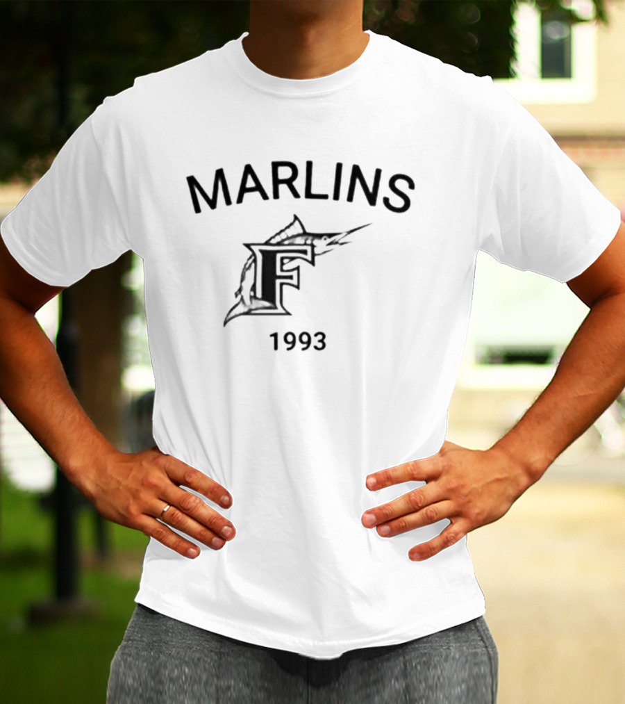 Marlins F 1993 Retro Vintage Baseball T-Shirt