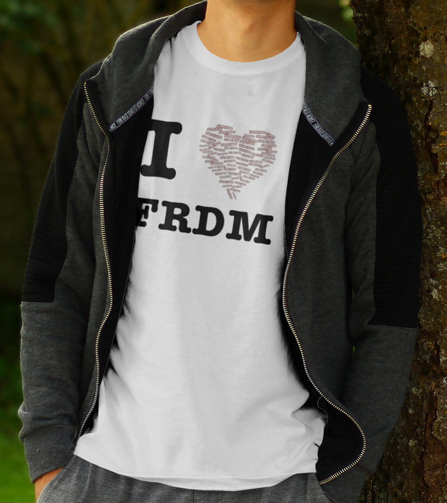I Heart FRDM Supermade Clothing Heart T-Shirt
