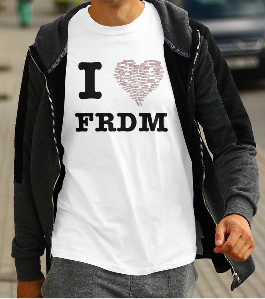 I Heart FRDM Supermade Clothing Heart T-Shirt
