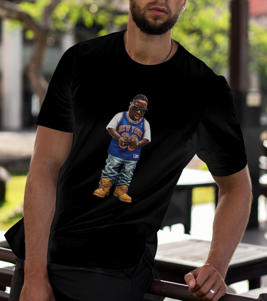 Biggie Notorious B.I.G. New York Knicks NBA Basketball Fashion T-Shirt