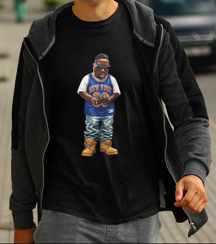 Biggie Notorious B.I.G. New York Knicks NBA Basketball Fashion T-Shirt
