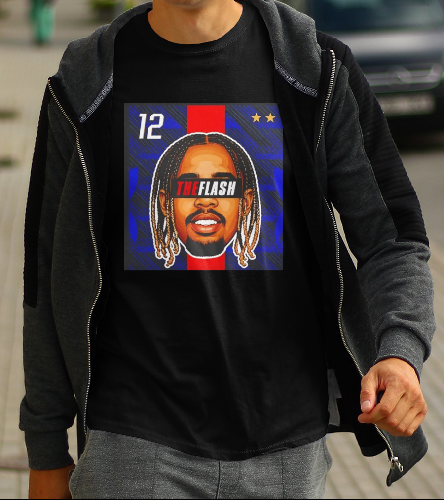 Bradley Barcola The Flash Big Head 12 France National Football Team Stars T-Shirt