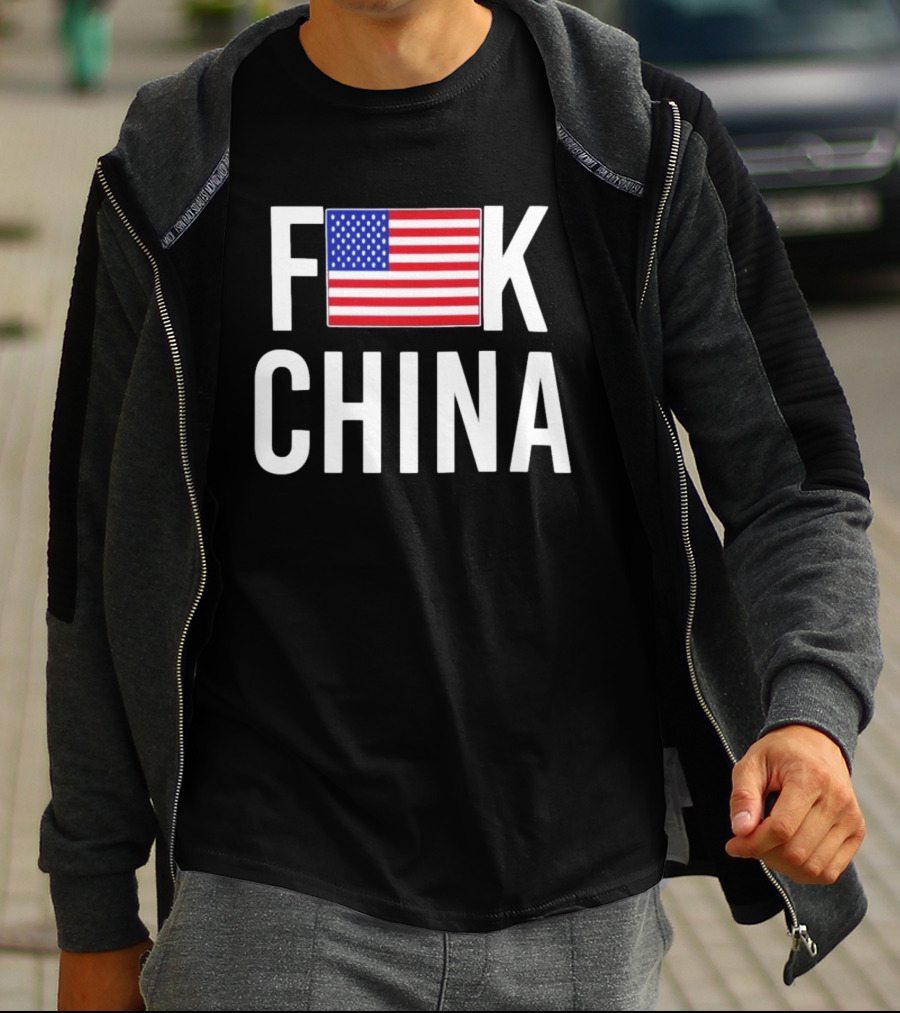 Fuck China USA Flag T-Shirt