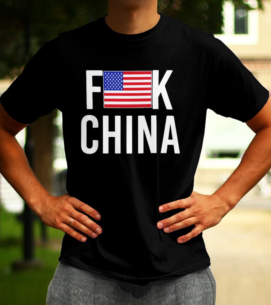 Fuck China USA Flag T-Shirt
