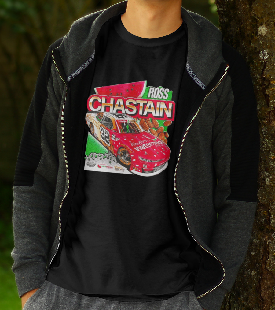 Ross Chastain 32 Western Watermelon California Almonds NASCAR Racing Car T-Shirt