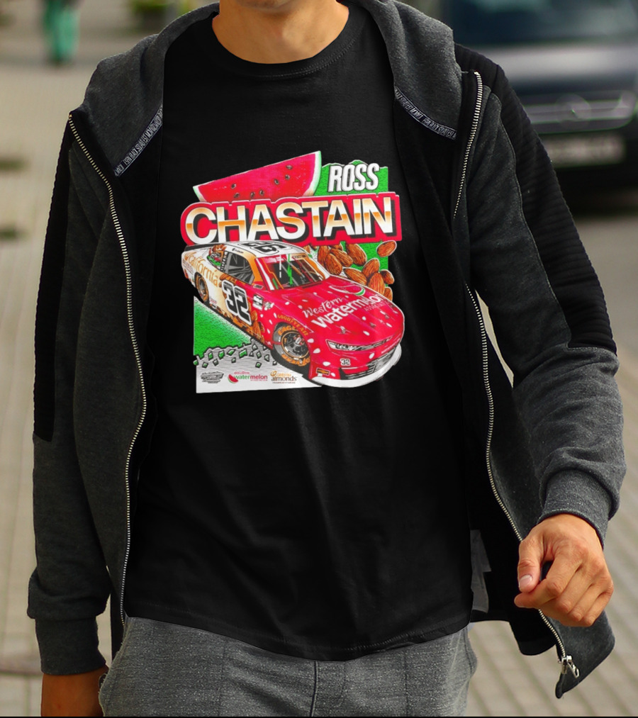 Ross Chastain 32 Western Watermelon California Almonds NASCAR Racing Car T-Shirt